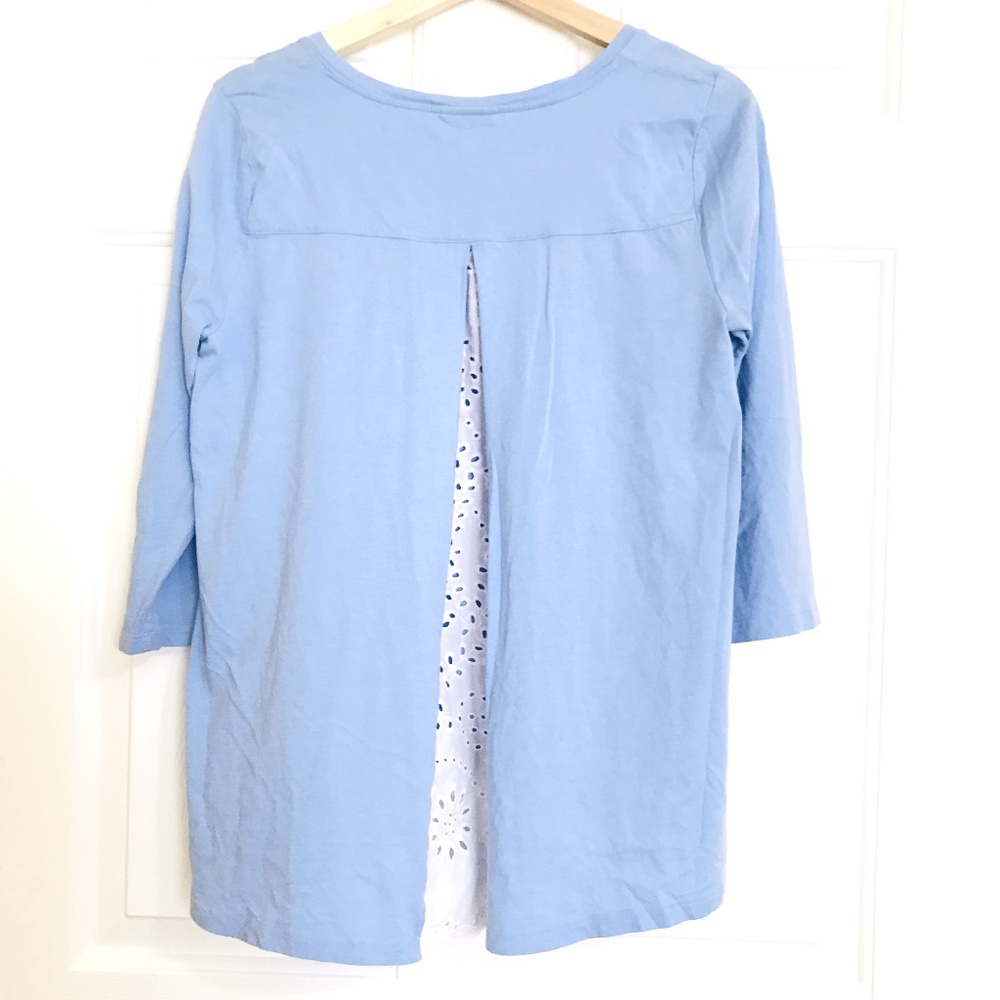 J. Jill V-neck 3/4 sleeve Race Back Top